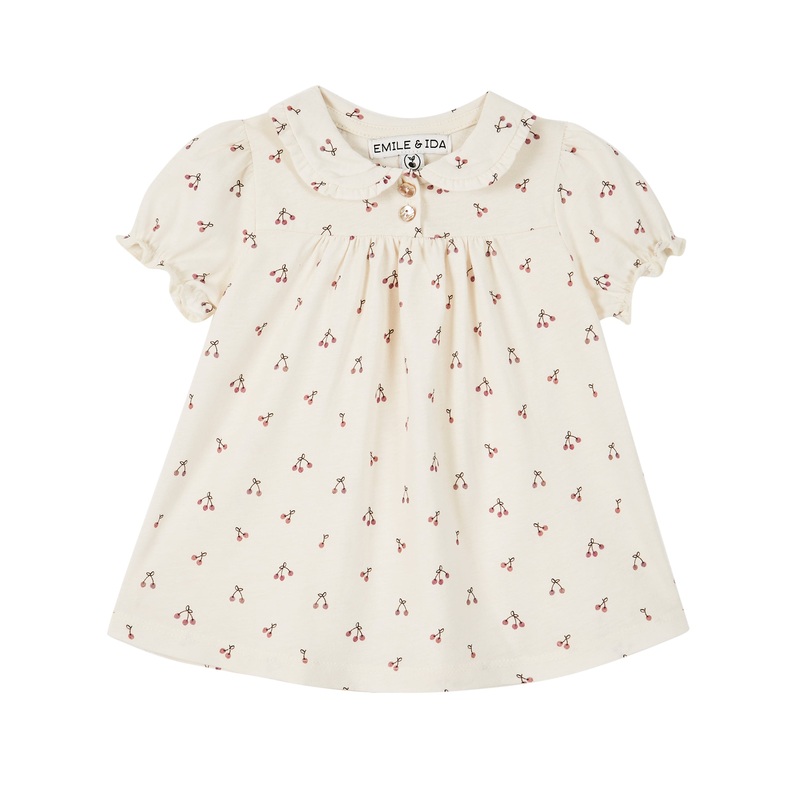 Emile et Ida Dress Ecru Griotte Violet