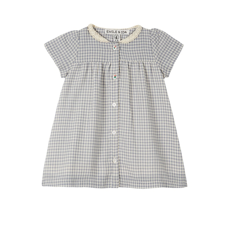 Emile et Ida Dress Vichy Bleu