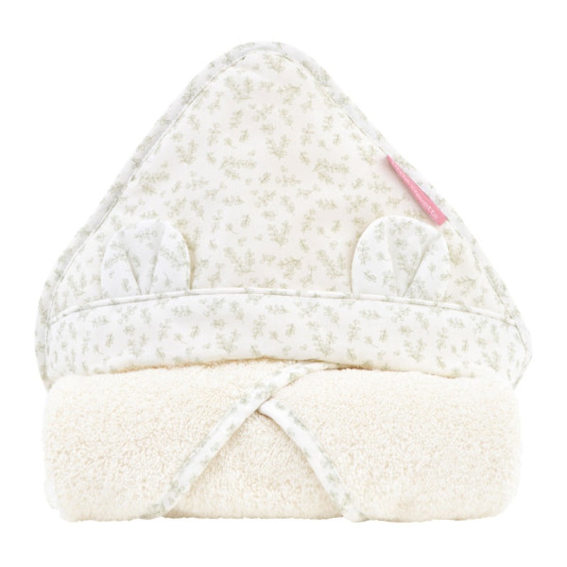 Little Crevette Hooded Towel 75x75cm Petit Buis (Vegetal)