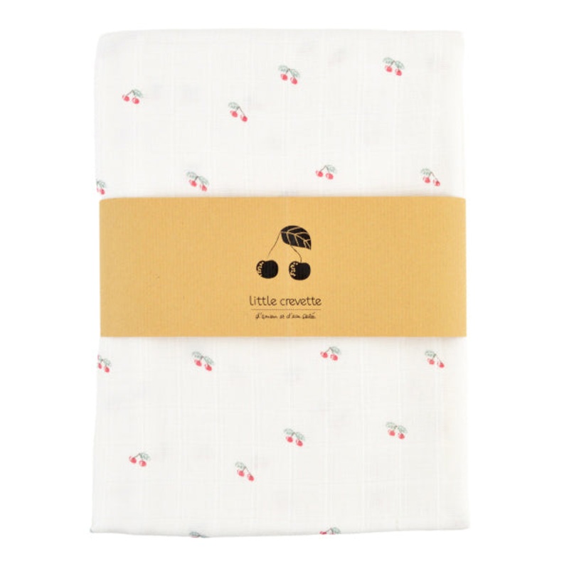 Little Crevette Large Swaddle 120x120cm Cerise