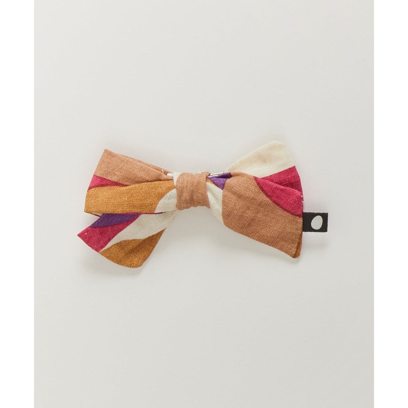 Oeuf Bow Clip Fuchsia/Geometric