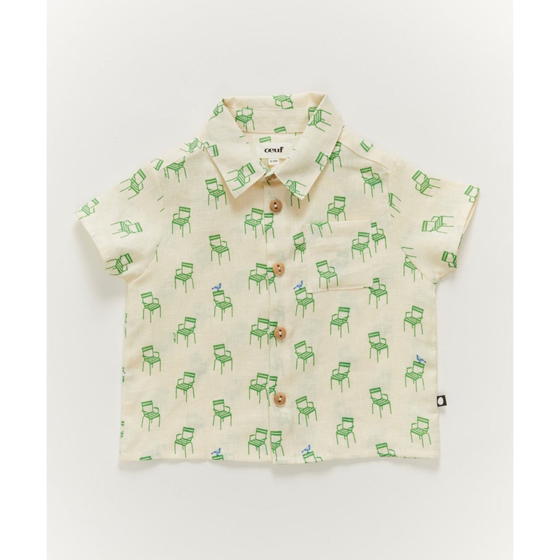 Oeuf Button Down Shirt Gardenia/Chair