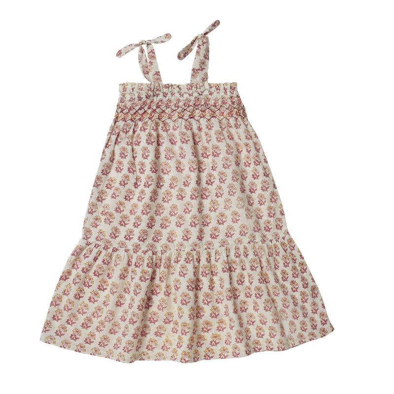 Bonheur du Jour Paris Loriane Dress Blanc/Rose