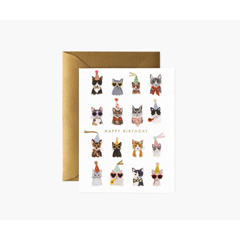 Rifle Paper Co Cool Cats Birthday Cards - Boxed Set of 8
