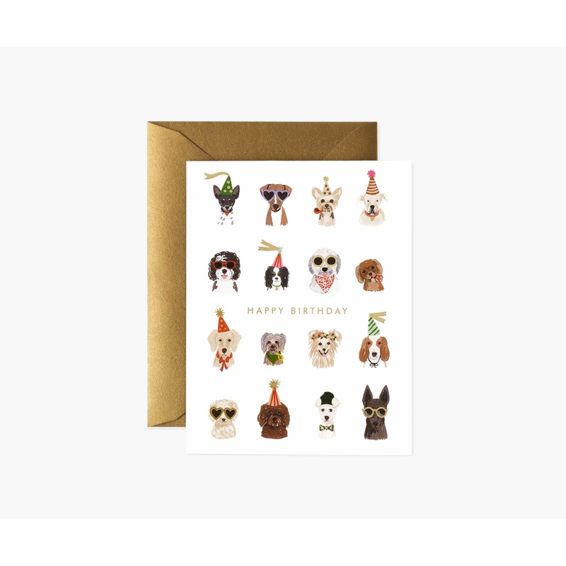 Rifle Paper Co Party Pups Birthday Cards - Boxed Set of 8