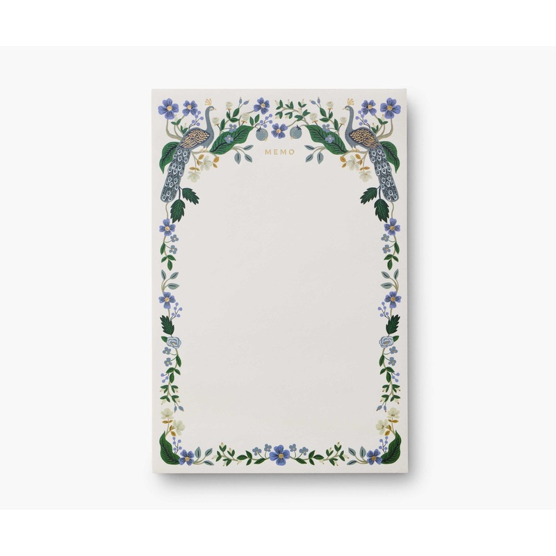 Rifle Paper Co Peacock Memo Notepad