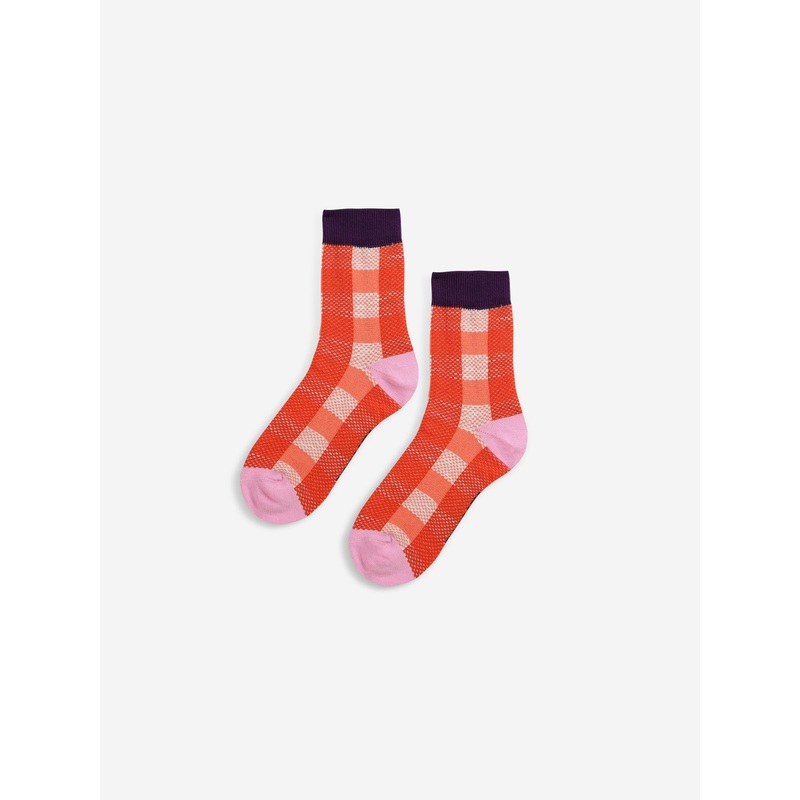 Bobo Choses Checkered Short Socks - Red
