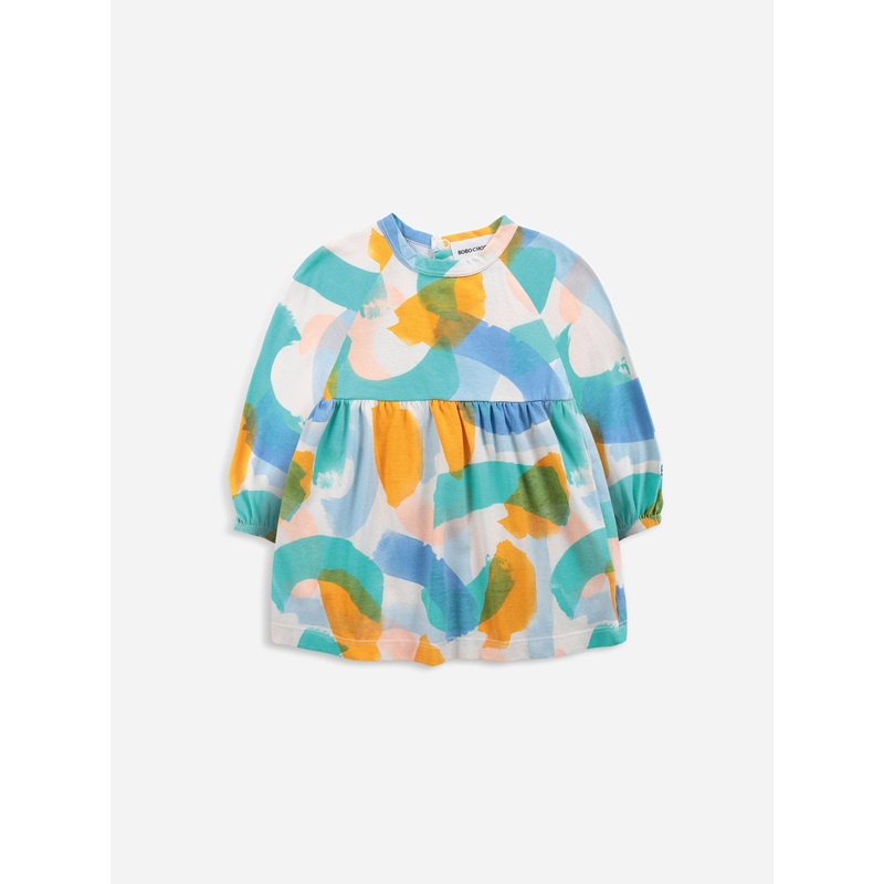 Bobo Choses Brushstrokes All Over Long Sleeve Dress