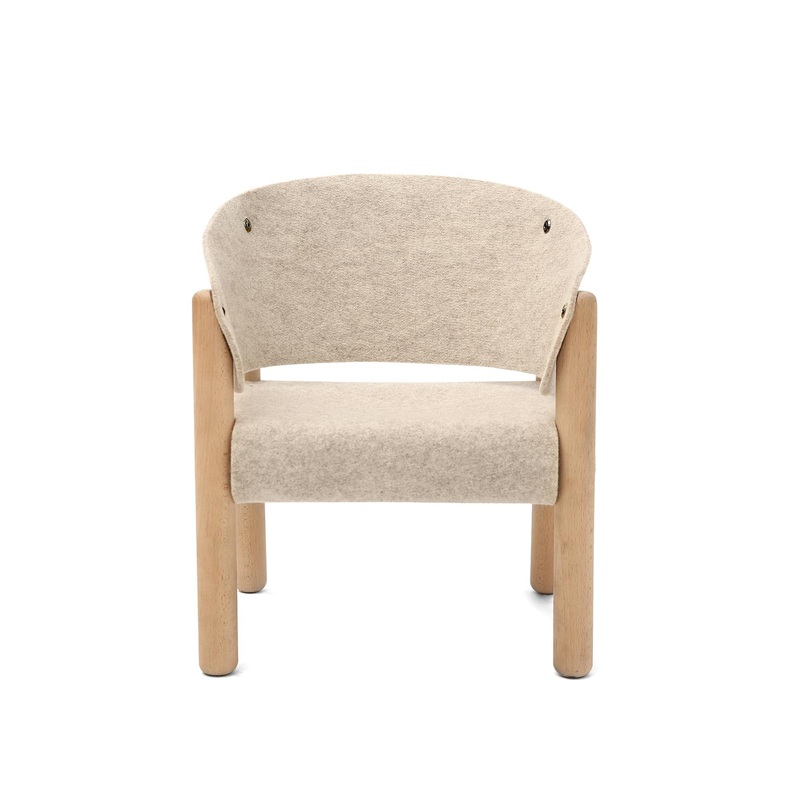 Charlie Crane Saba Chair In Raw Beech Frame - Beige