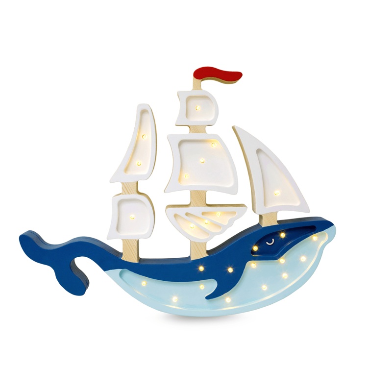 Little Lights Ship / Navy Lamp (Pre-Order; Est. Delivery in 4-8 Weeks)