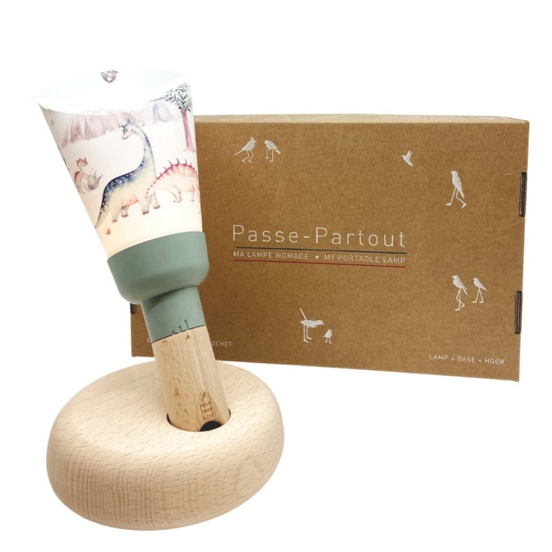Maison Polochon Nomadic Lamp Box 5 in 1 Dinosaur - Sage Green
