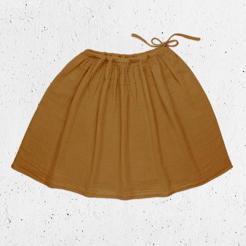 Numero 74 Organic Cotton Ava Midi Skirt Gold