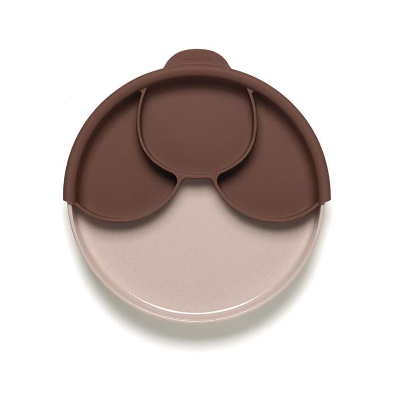 Miniware Smart Divider Plate Set Sandy Stone + Chocolate