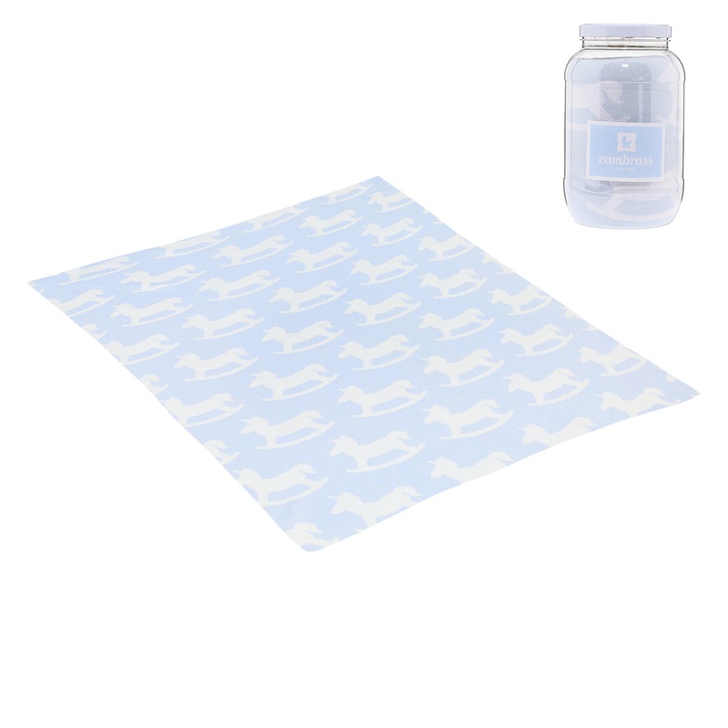 Cambrass Baby Cotton Blanket Pard Blue