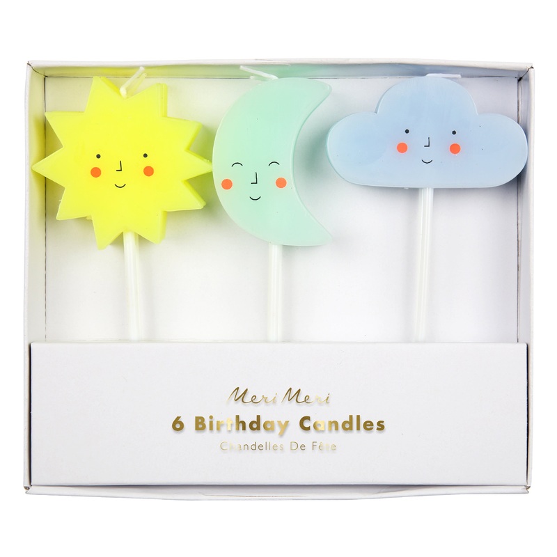 Cloud Sun Moon Candles