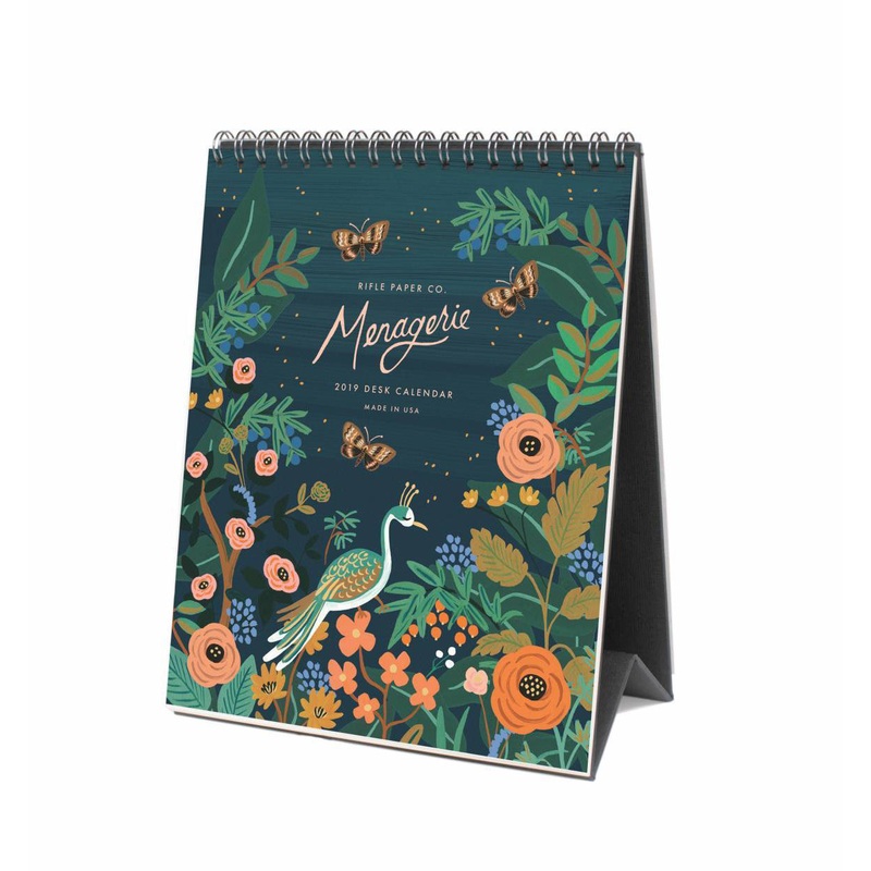 Rifle Paper Co 2019 Midnight Menagerie Desk Calendar