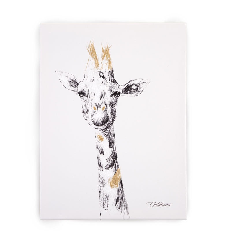 Childhome Oil Painting Giraffe Head + Gold