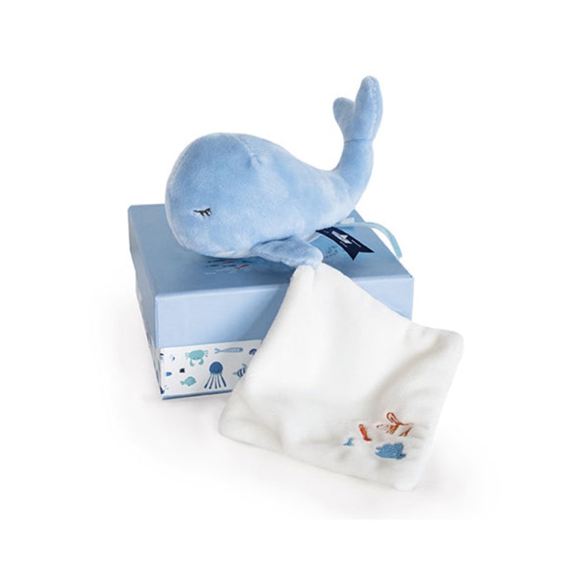 Histoire d'Ours Whale with Blanket - Blue