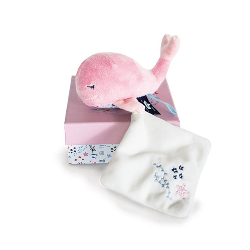Histoire d'Ours Whale with Blanket - Pink