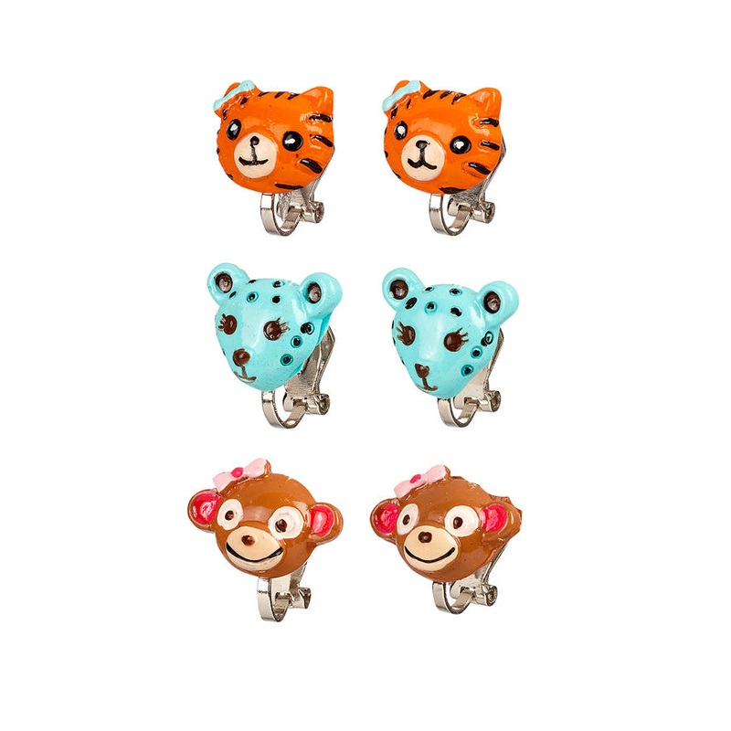 Souza Ear Clips Jungle (3 pair/card, 1 card)
