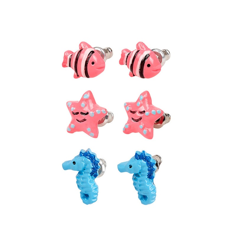 Souza Ear Pins Sea, 3 pairs/card (1 card)