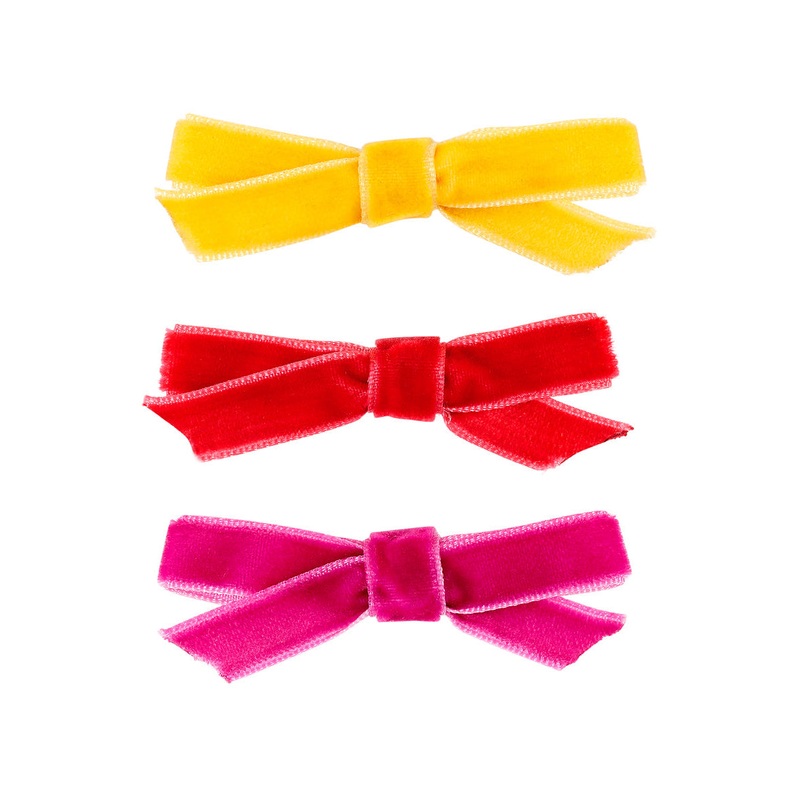 Souza Hair Claws Camilla, Ochre-Red-Fuchsia Bow