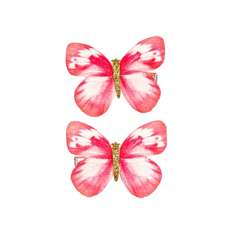 Souza Hair Claws Suzy, Butterfly Red (2 pcs/card)