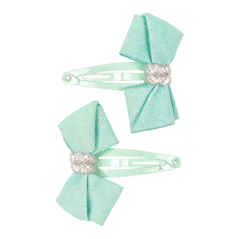 Souza Hair Clips Marya, Bow Mint (2 pcs/card)