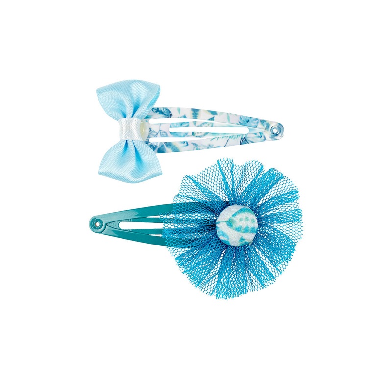 Souza Hair Clips Xana, Blue (2 pcs/card, 1 card)