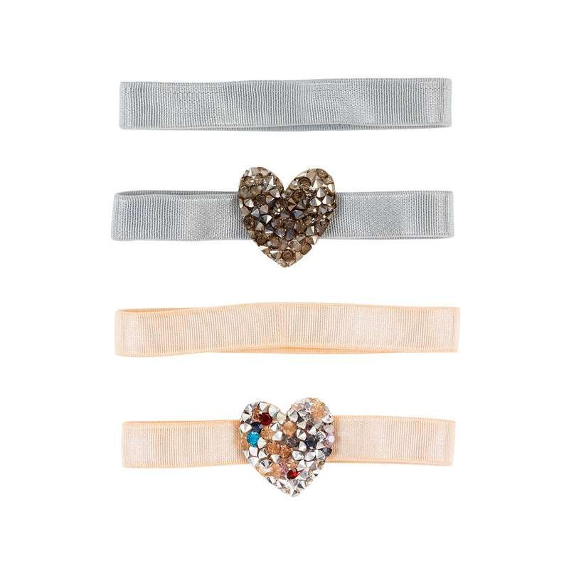 Souza Hair Elastics Lusya, Pastel (4 pcs/card, 1 card)