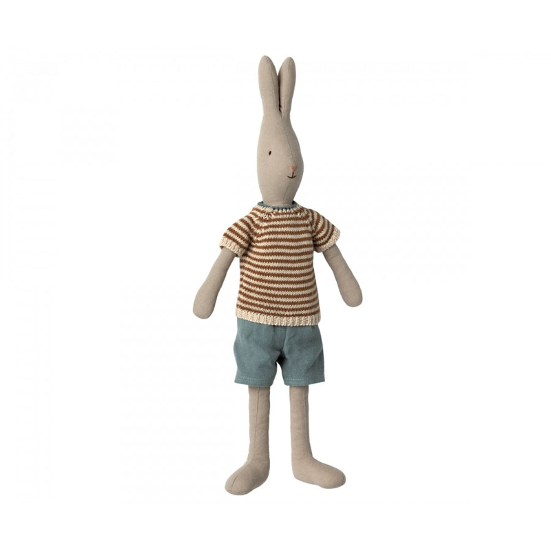 Maileg Rabbit Size 3, Classic - Knitted Shirt and Shorts