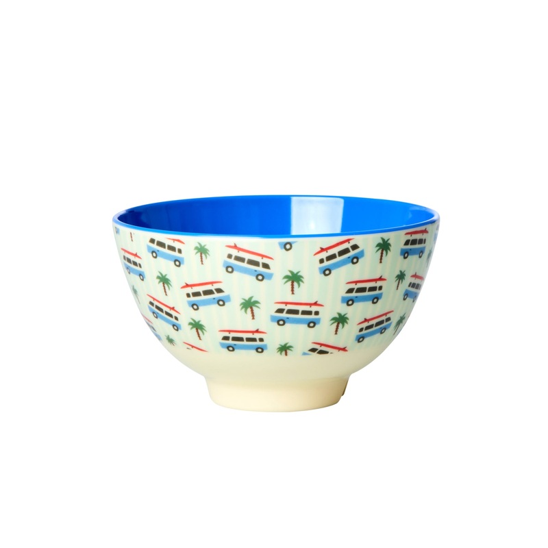 Rice DK Melamine Bowl with Cars Print - Two Tone - Small