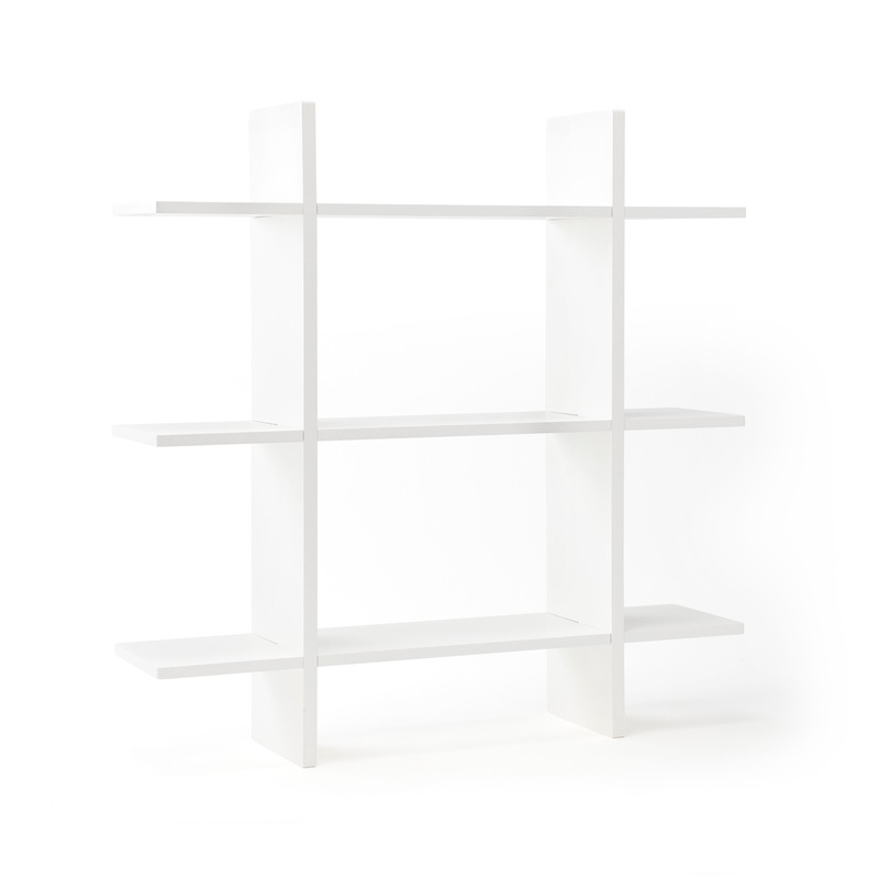Kid's Concept Wall Shelf 3 Level White Star 70x15x70cm