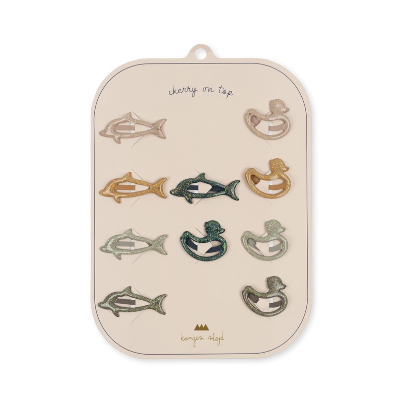 Konges Sljd 10 Pack Junior Hair Clips Mix Animal