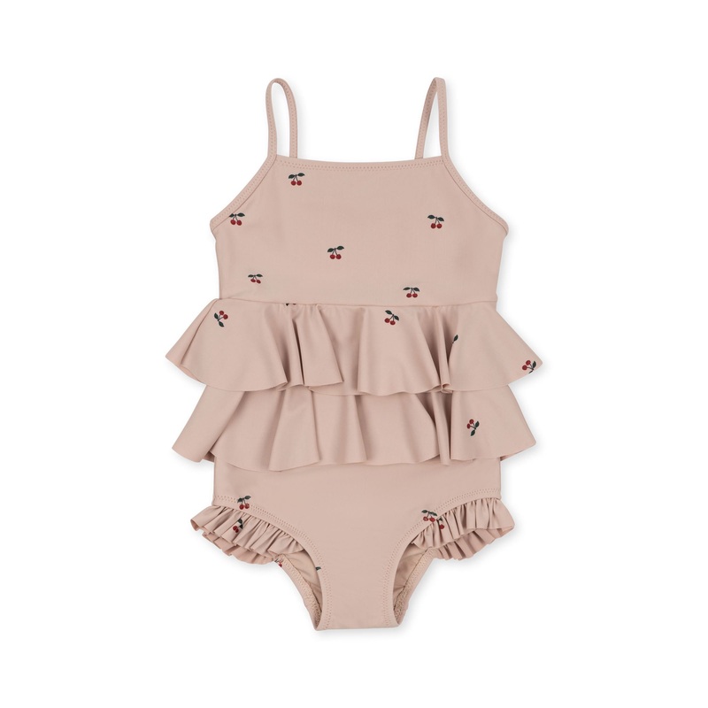 Konges Sljd Manuca Frill Swimsuit Cherry Blush
