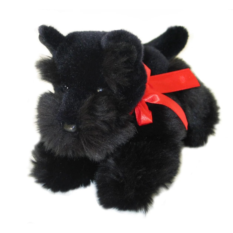 Black Plush Scottish Terrier Puppy - 28cm Floppy