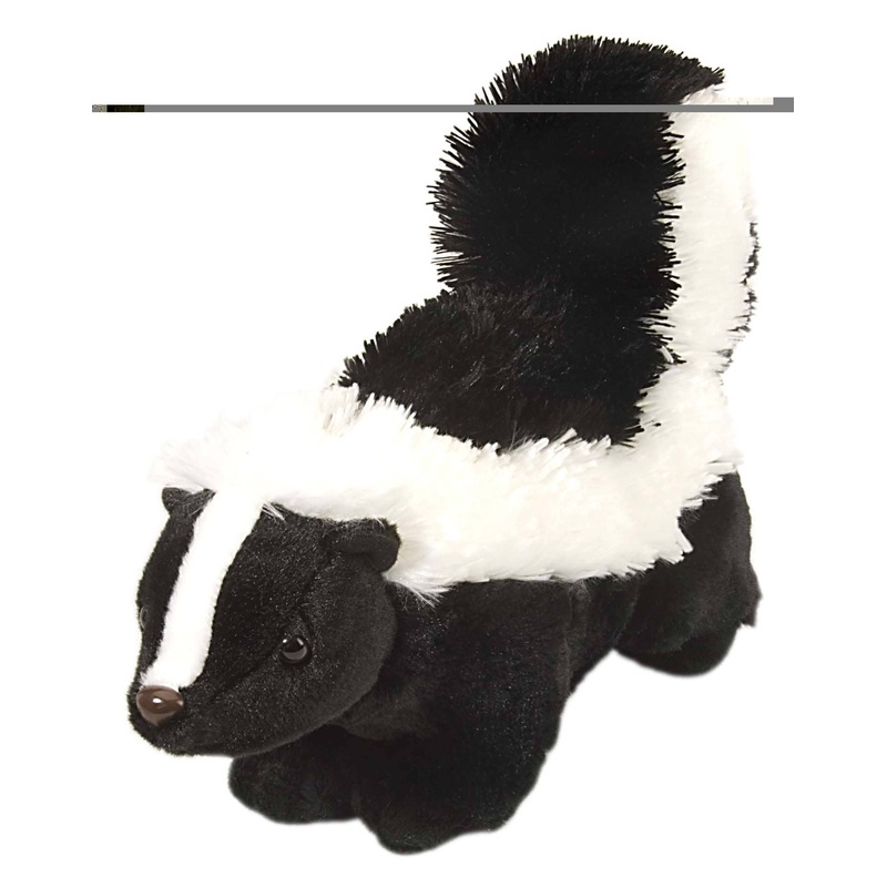 Realistic Plush Skunk Stuffed Animal - 12"