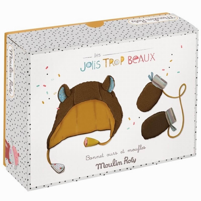 Moulin Roty Les Jolis Trop Beaux Cap + Mittens Set