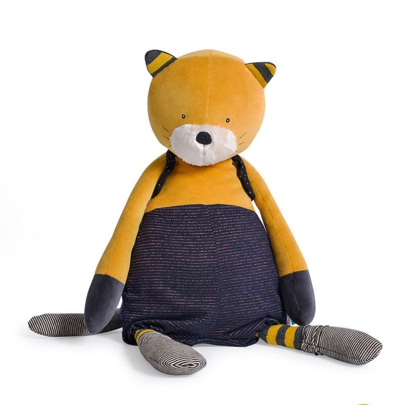 Moulin Roty Les Moustaches Giant Cat Mustard