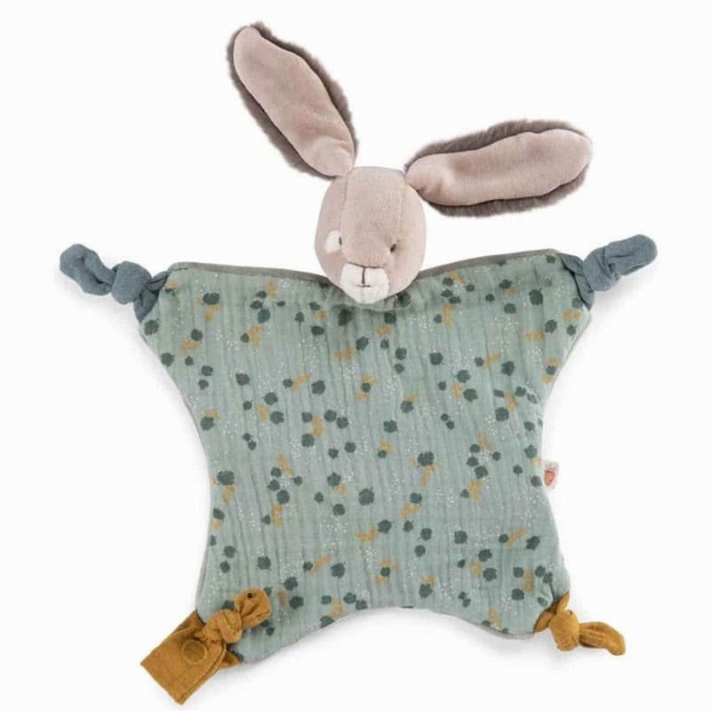Moulin Roty Trois Petits Lapins Grey/ Green Rabbit Comforter