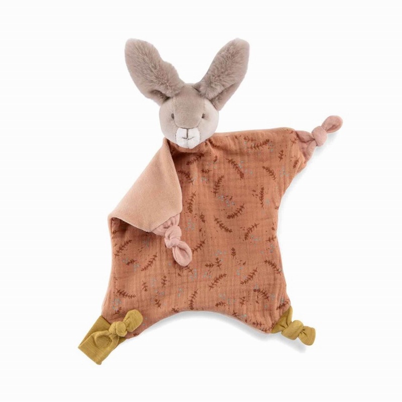 Moulin Roty Trois Petits Lapins Grey/ Orange Rabbit Comforter