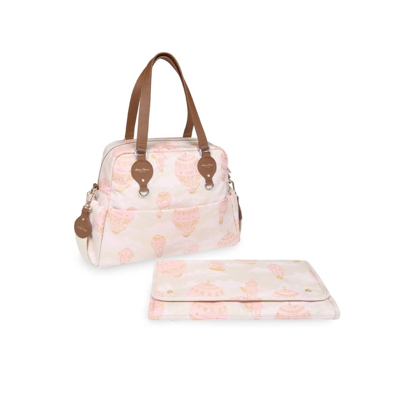 Atelier Choux Changing Bag - Hot Air Balloons Pink, Changing Mat