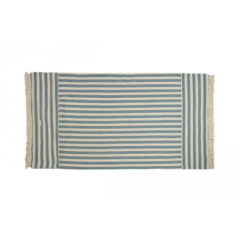 nobodinoz Portofino Beach Towel Blue Stripes