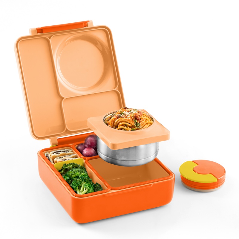 OmieBox Insulated Hot & Cold Bento Box V2 - Poppy Orange