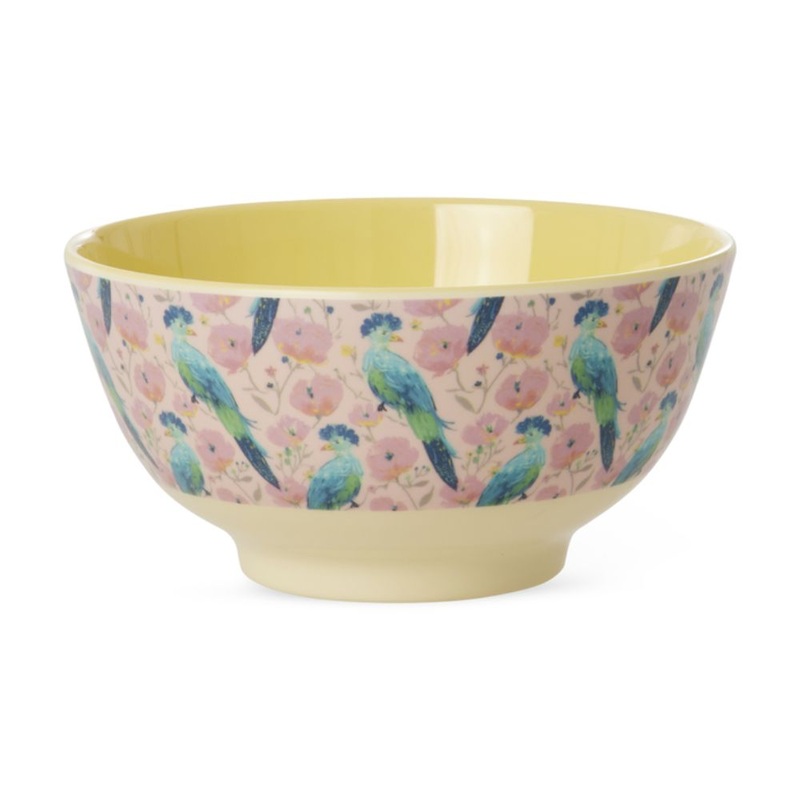 Rice DK Melamine Bowl with Exotic Bird Print - Medium - 700ml