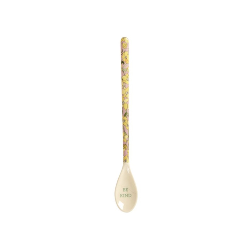 Rice DK Melamine Latte Spoon with Daffodils Print