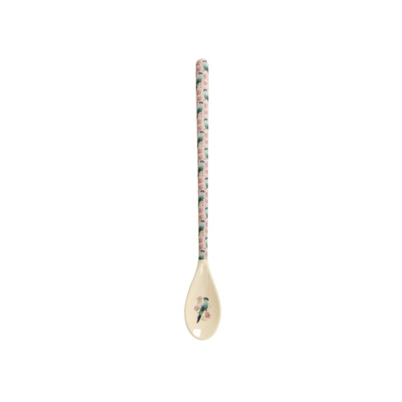 Rice DK Melamine Latte Spoon with Exotic Bird Print
