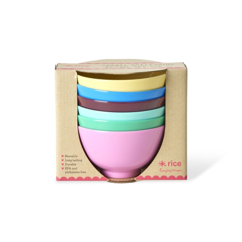 Rice DK Melamine Small Bowl in Asst. Show Your True Colors - 6 Pack - 300ml