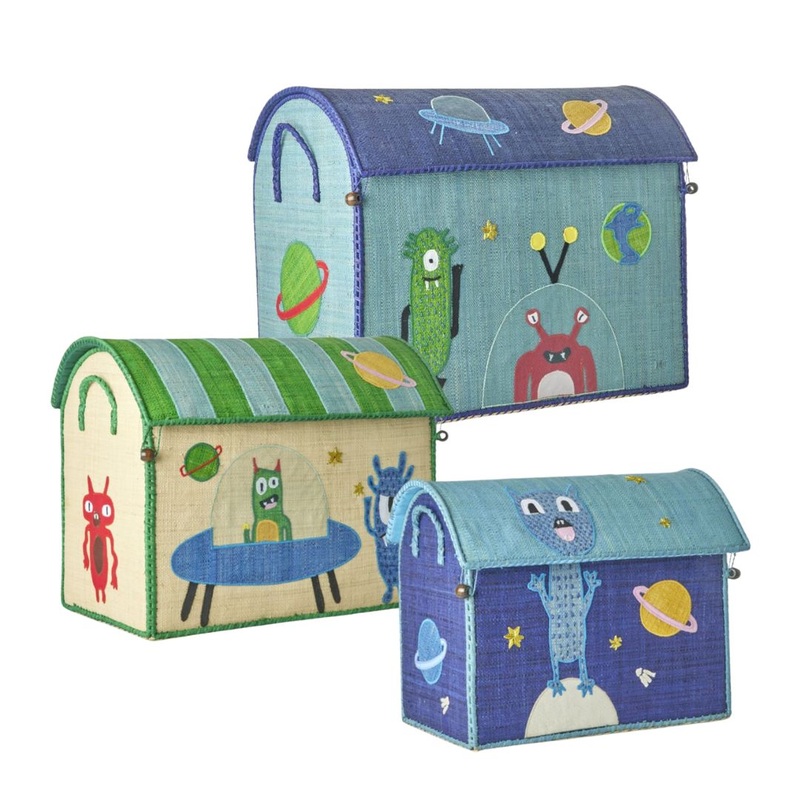 Rice DK Raffia Toy Baskets with Monsters Theme