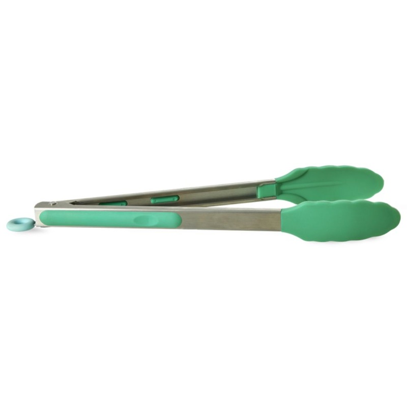 Rice DK Silicone Kitchen Tongs - Green - Large